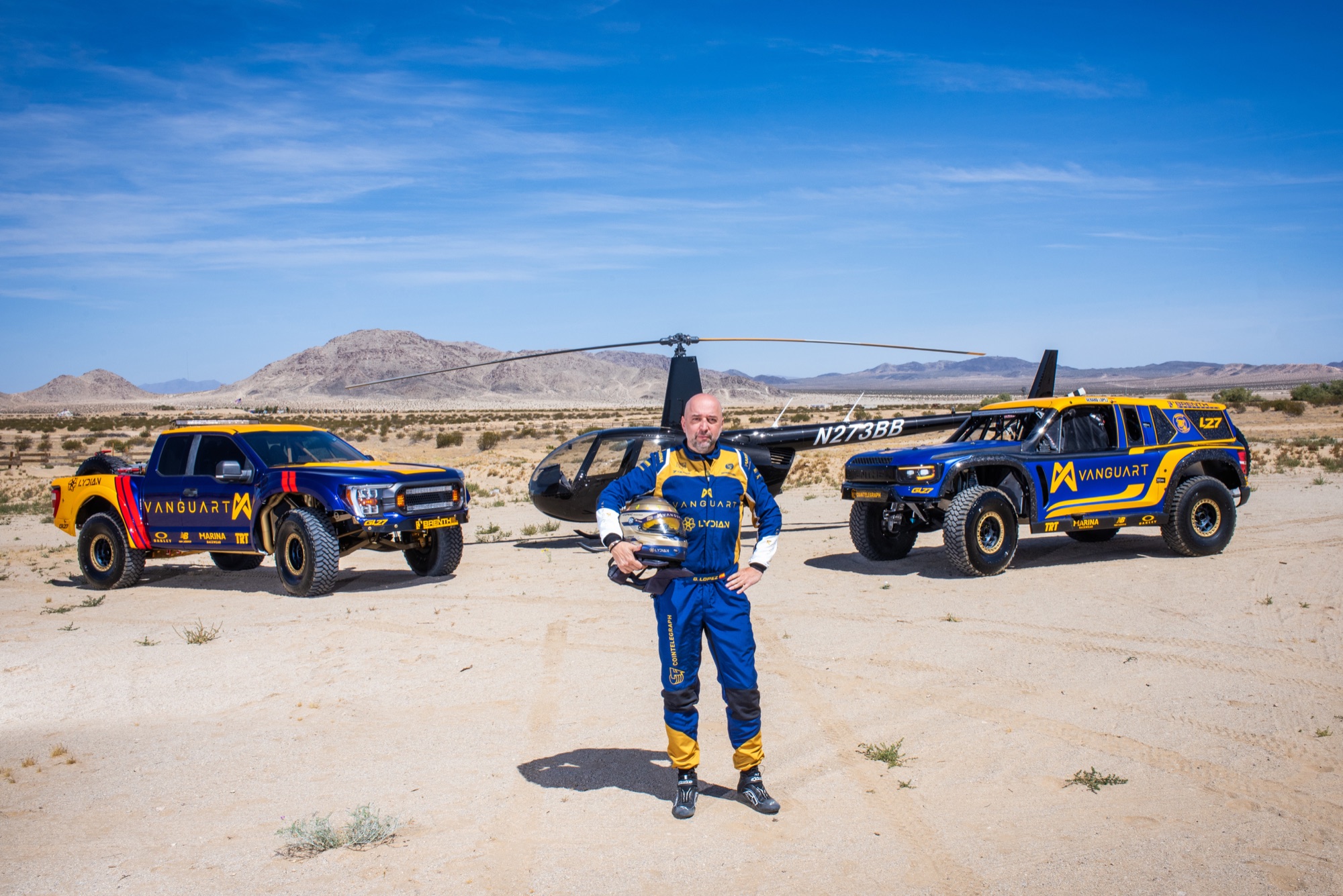 Gerard Lopez with Brenthel Trophy Truck